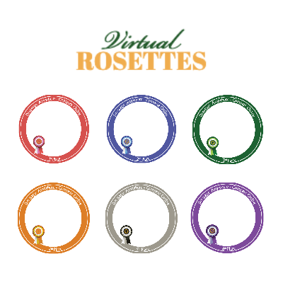 Virtual online dressage rosette
