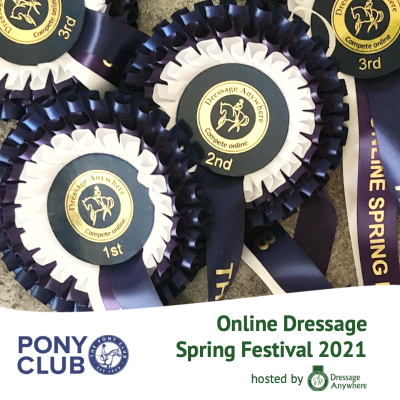 The Pony Club Online Dressage Rosettes